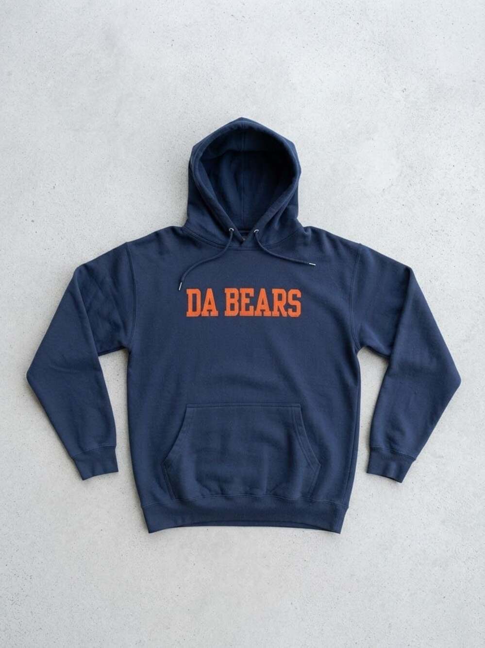Ten Activewear Da Bears Chicago Football Navy Blue Heavyweight Hoodie Medium